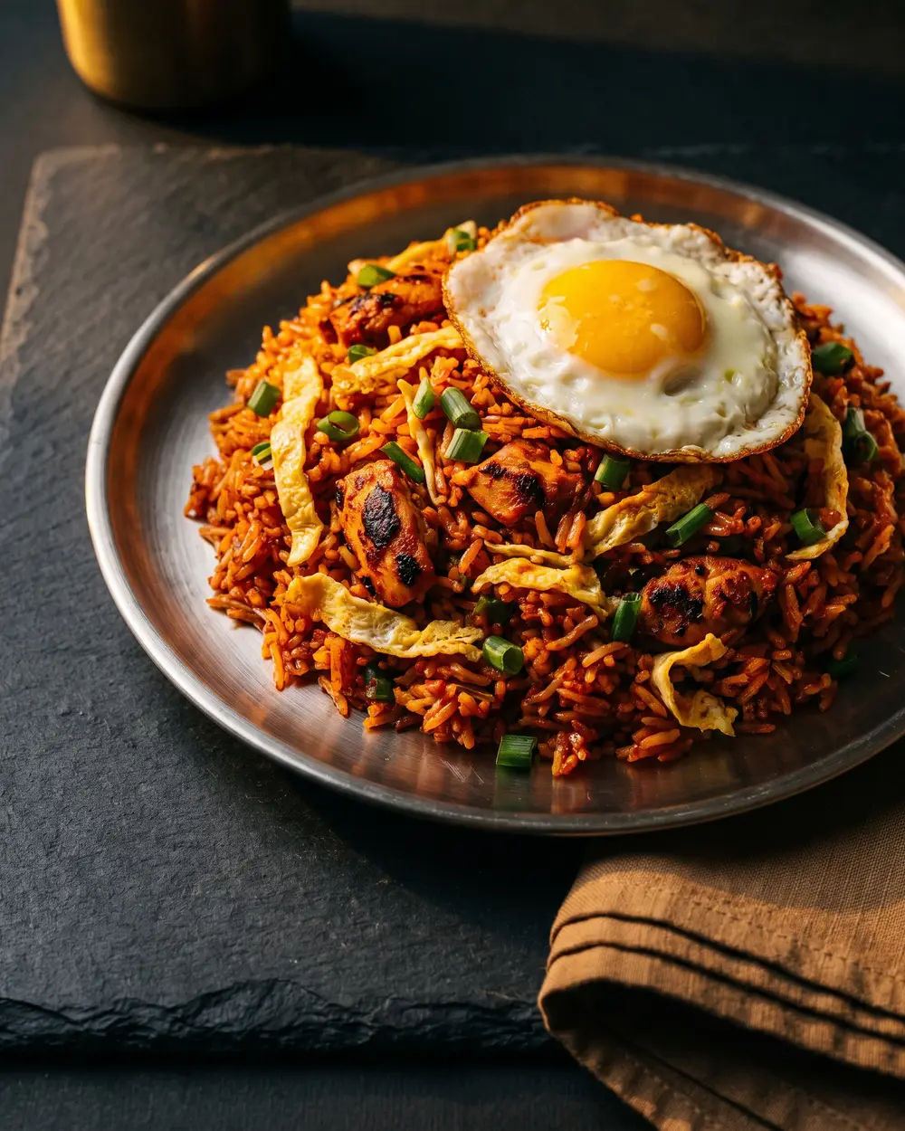 Egg Chicken Schezwan Fried Rice