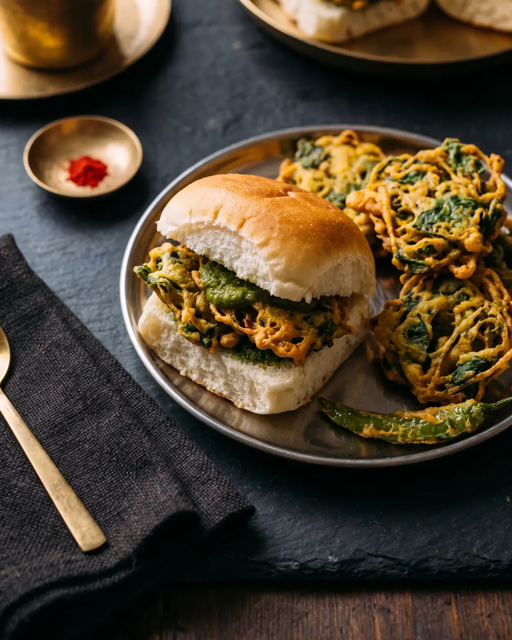 Palak Bhaji Pav